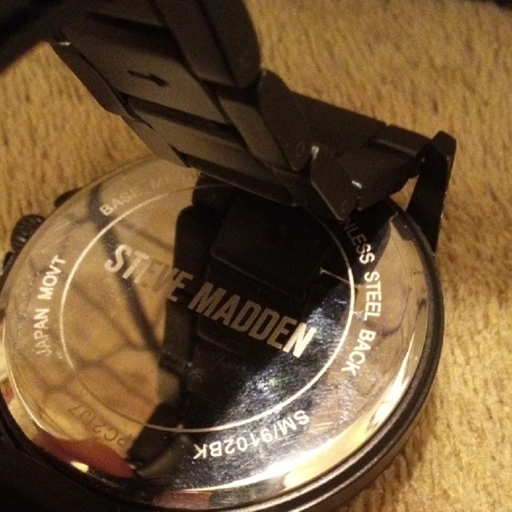 Steve Madden Black and Orange Watch